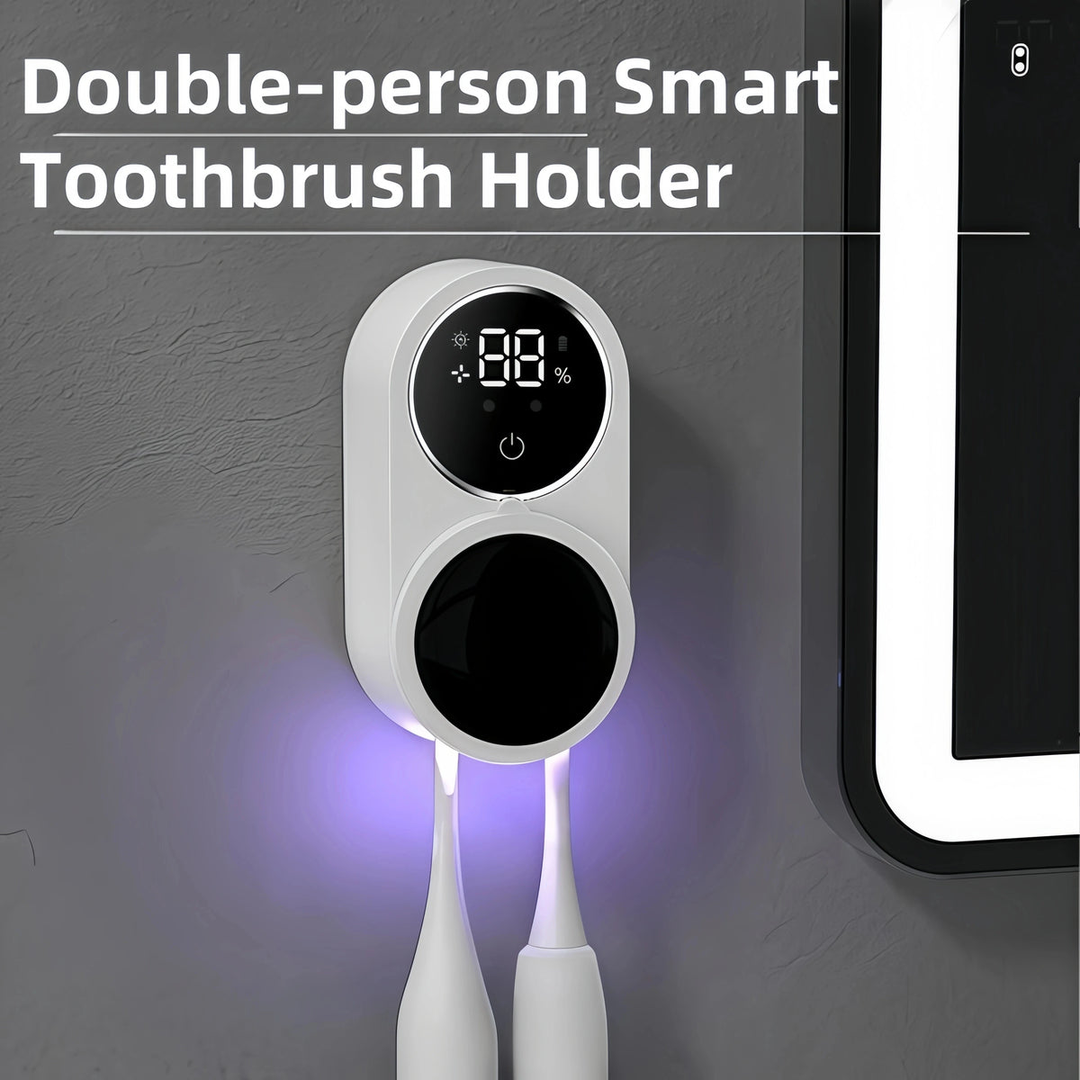 Suporte Recarregável com Luz UV para Escovas de Dentes