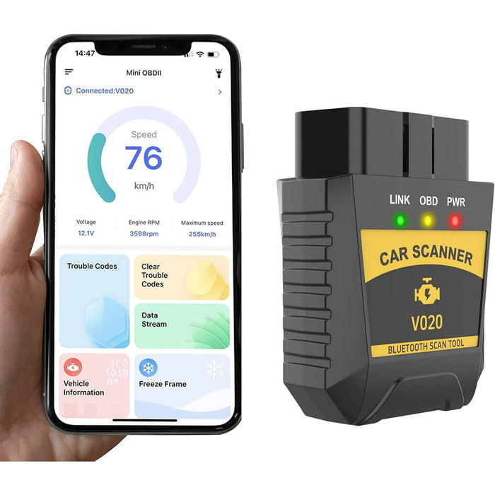 Leitor Automotivo OBD2 Bluetooth com Diagnóstico pelo Celular