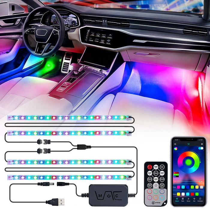 Kit de Iluminação Ambiente RGB para Interior do Carro