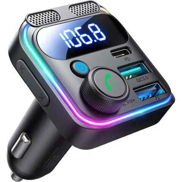 Transmissor FM Bluetooth com Carregamento Rápido
